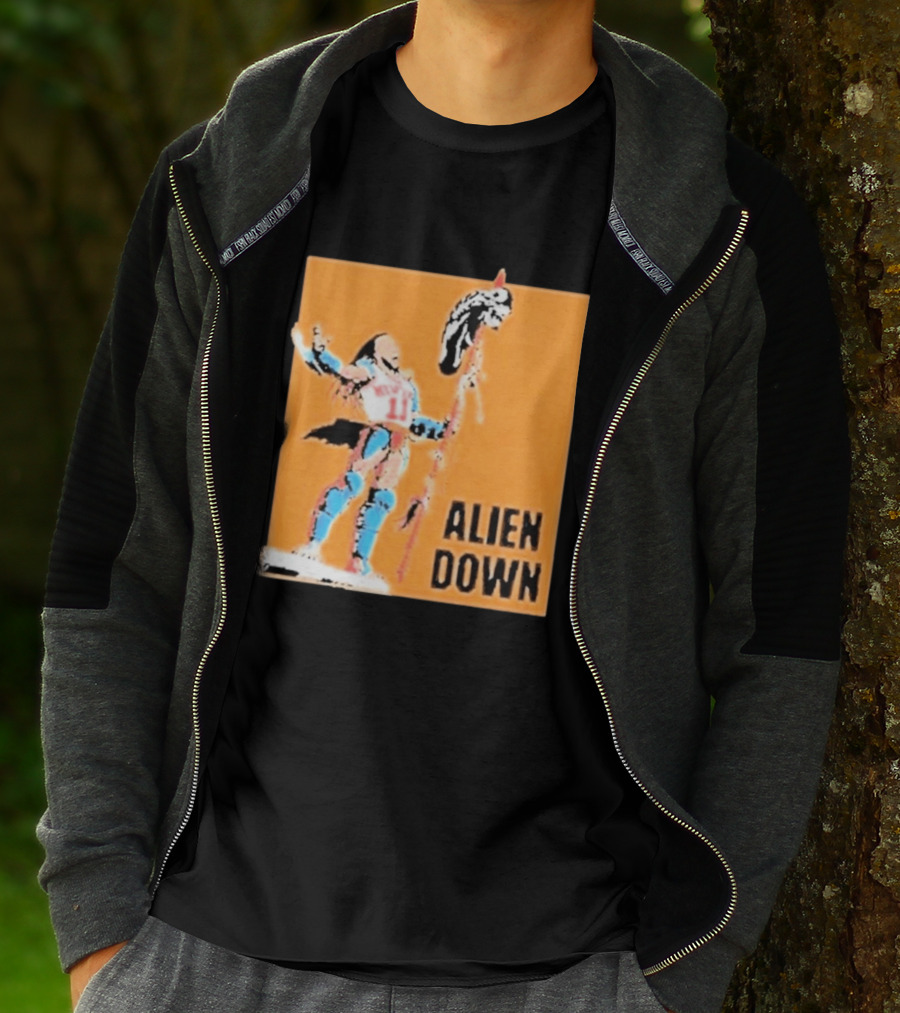 Jalen Brunson Knicks 11 Alien Down Spurs Wemby T-Shirt