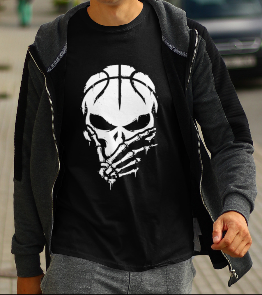 Jalen Brunson The Brunisher Skull Basketball 3 Points Pose T-Shirt
