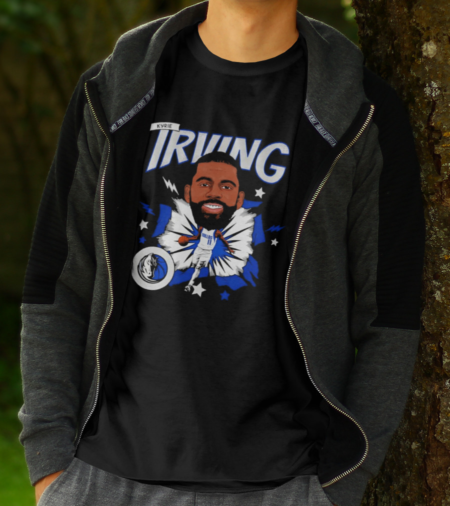 Kyrie Irving Dallas Mavericks NBA Number 11 Player Starburst T-Shirt