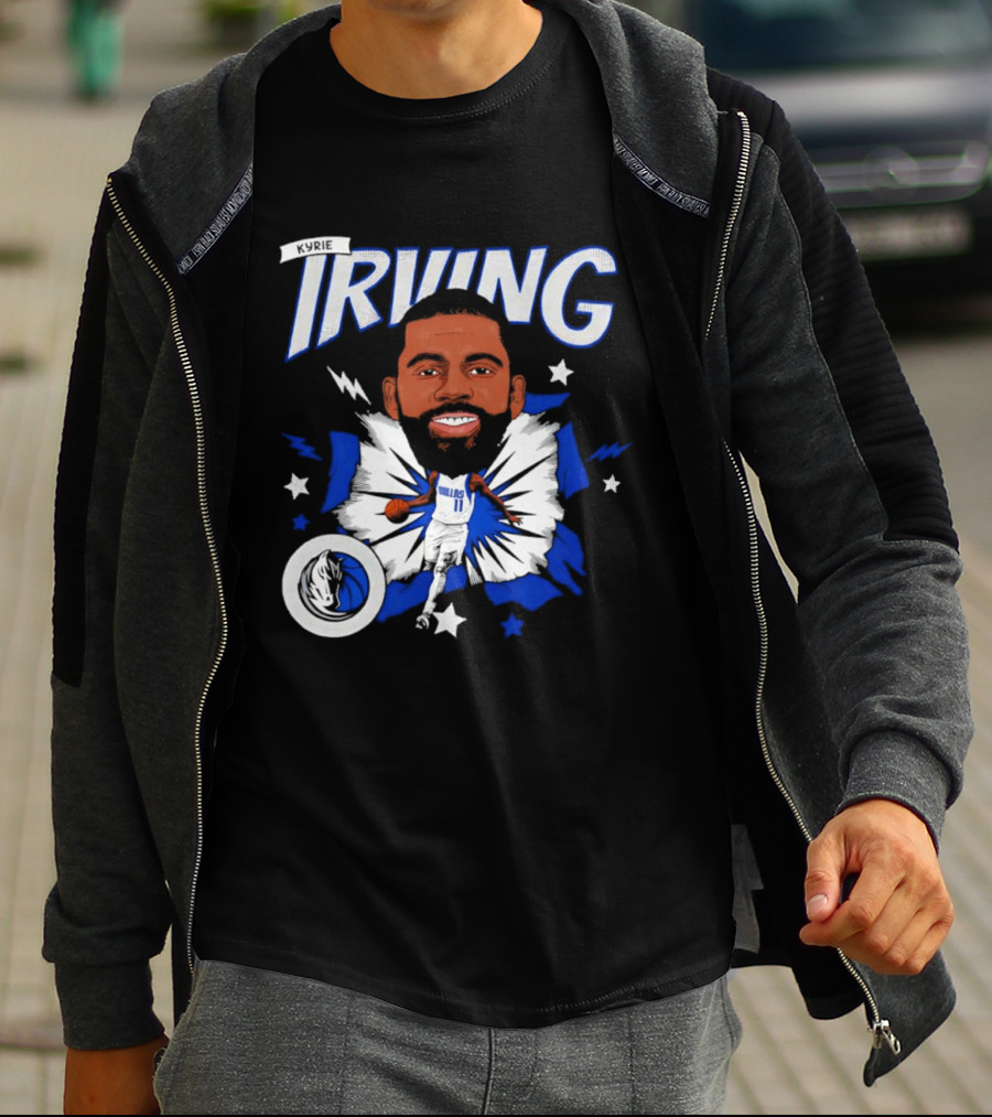Kyrie Irving Dallas Mavericks NBA Number 11 Player Starburst T-Shirt