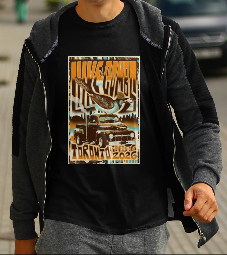 Luke Combs 2026 Tour Toronto June 5 6 Truck And Bird Skyline T-Shirt