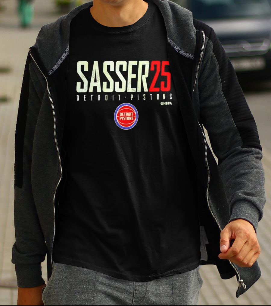 Sasser 25 Detroit Pistons NBA Basketball Marcus Sasser T-Shirt