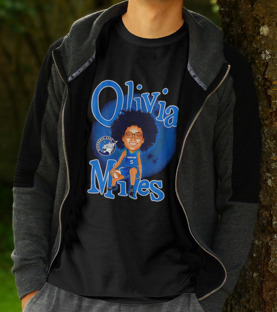 Olivia Miles Minnesota Lynx Basketball Player Caricature T-Shirt