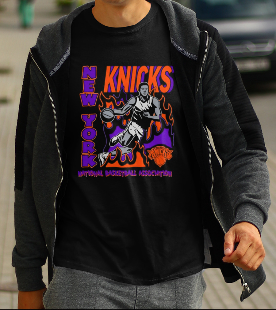 New York Knicks National Basketball Association Flame Player T-Shirt