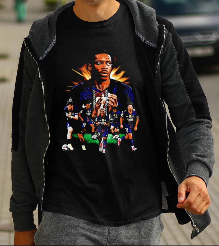Paris Saint Germain Soccer Team Football Players T-Shirt