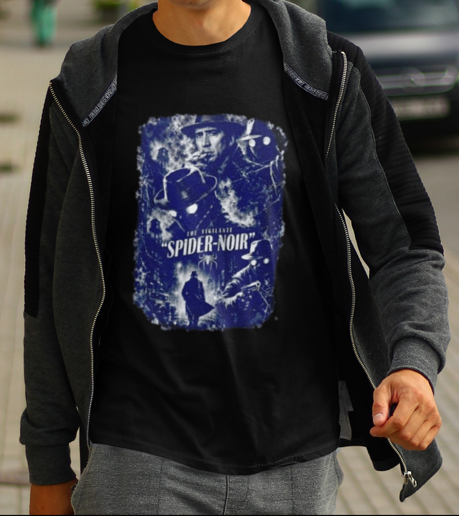 Spider Noir The Vigilante Movie Nicolas Cage Classic Film Noir T-Shirt