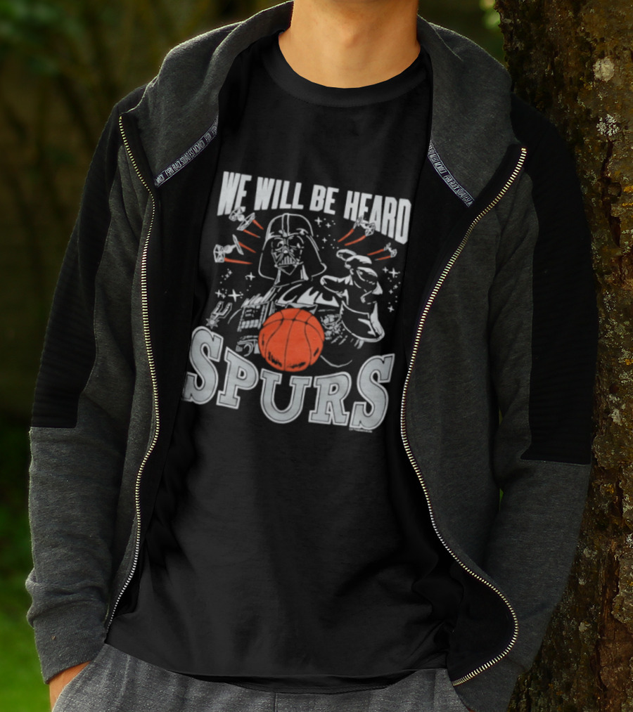 Star Wars San Antonio Spurs We Will Be Heard Dark Side Spurs T-Shirt