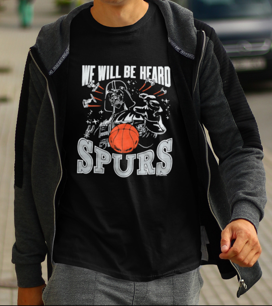 Star Wars San Antonio Spurs We Will Be Heard Dark Side Spurs T-Shirt