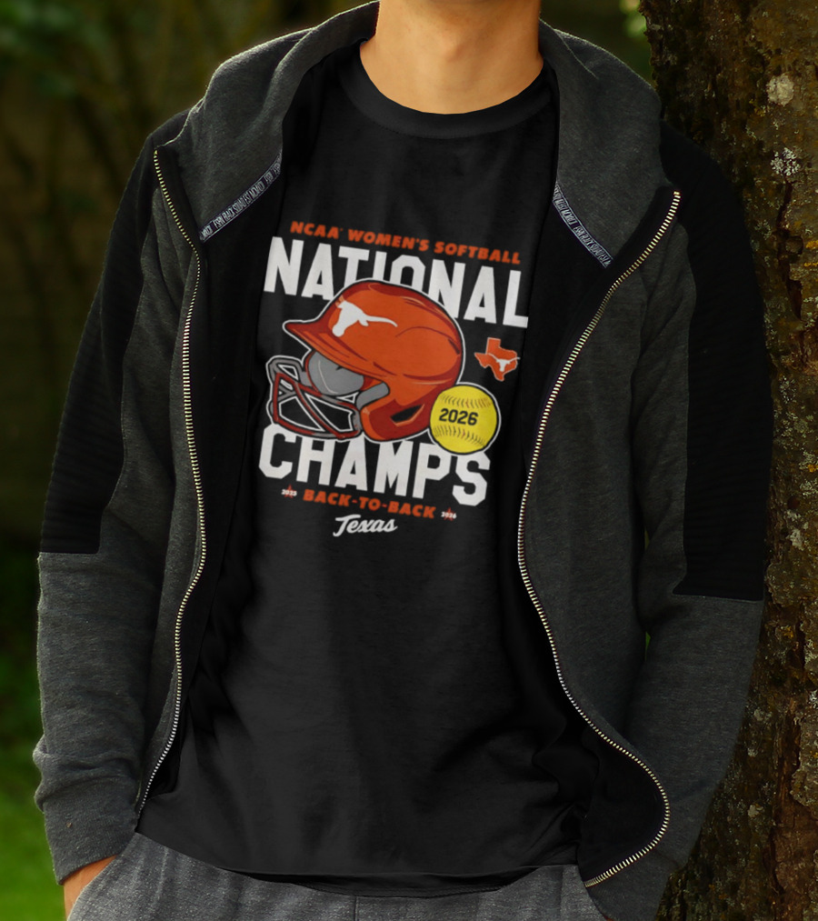 NCAA Women's Softball National Champs 2026 Back To Back Texas Longhorns T-Shirt