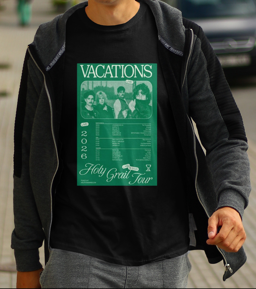 Vacations Holy Grail Tour 2026 Live Concert Locations And Dates T-Shirt