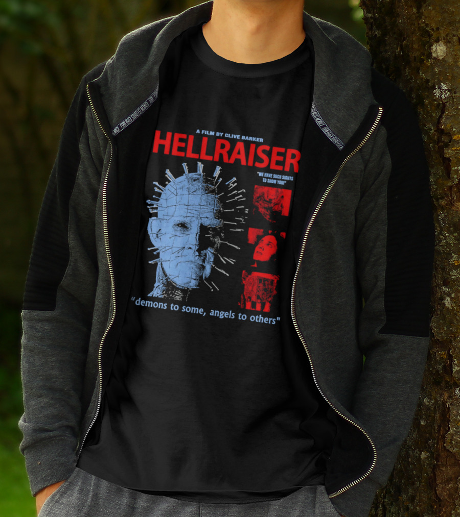 A Film By Clive Barker Hellraiser 1987 Pinhead We Have Such Sights To Show You Demons To Some Angels To Others T-Shirt