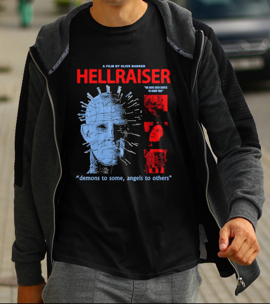 A Film By Clive Barker Hellraiser 1987 Pinhead We Have Such Sights To Show You Demons To Some Angels To Others T-Shirt