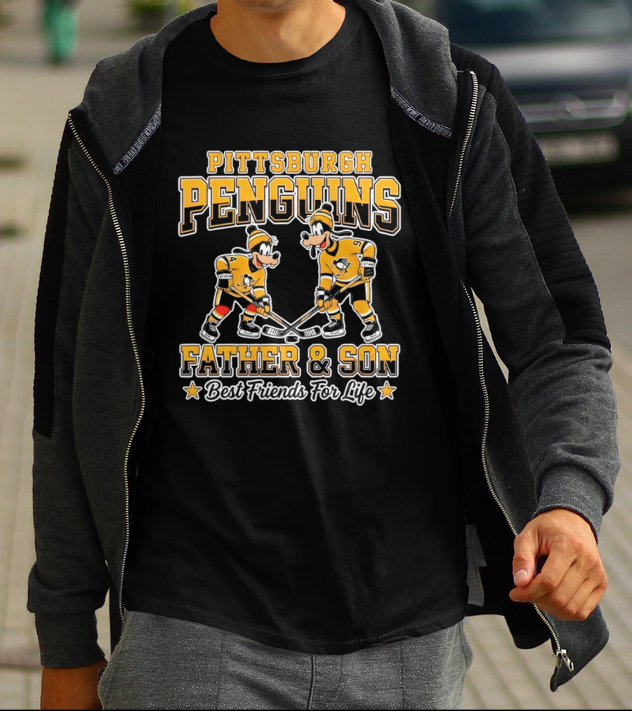 Pittsburgh Penguins Goofy Father And Son Best Friends For Life T-Shirt