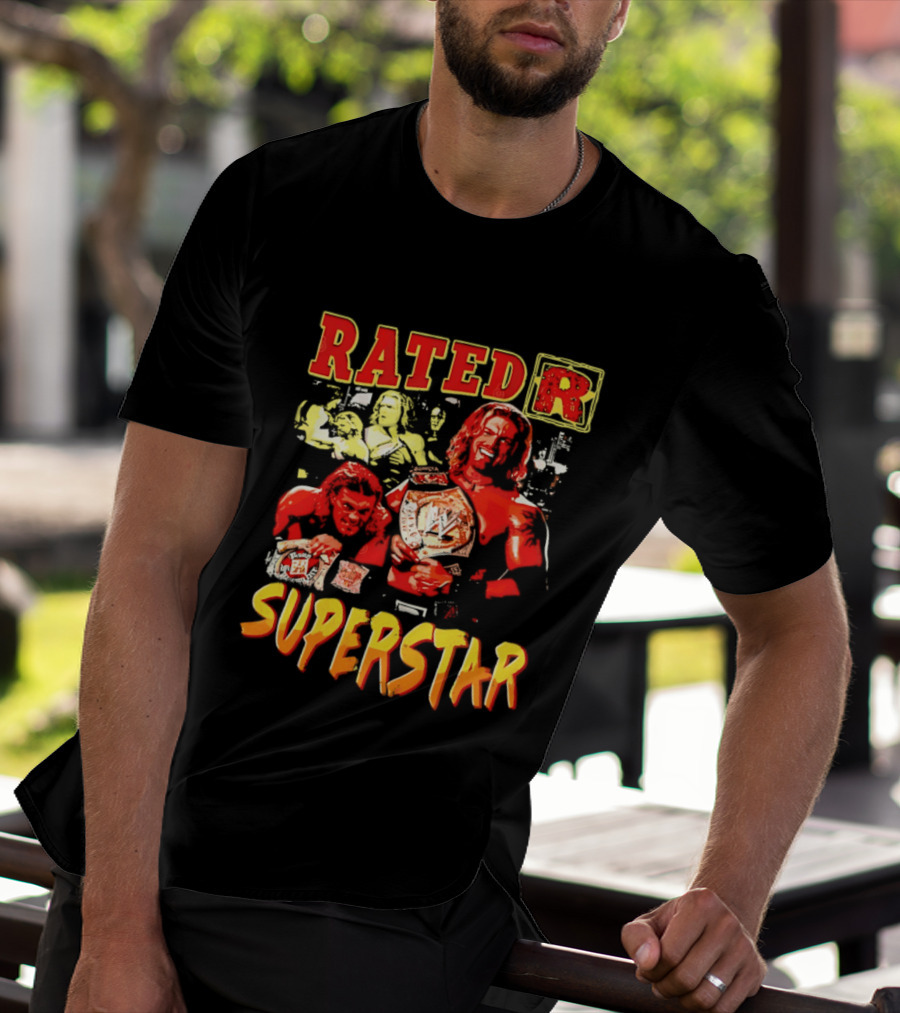 Rated R Superstar WWE Champion Edge Title Belt Wrestler T-Shirt