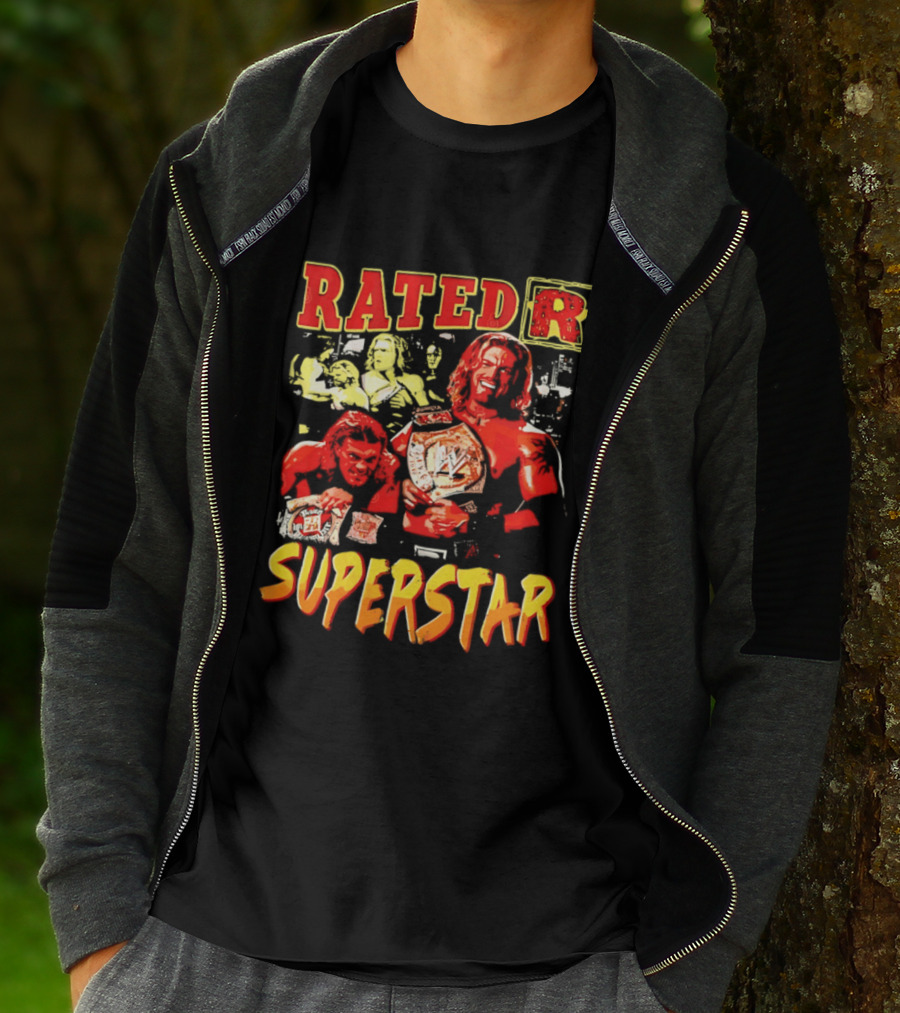 Rated R Superstar WWE Champion Edge Title Belt Wrestler T-Shirt