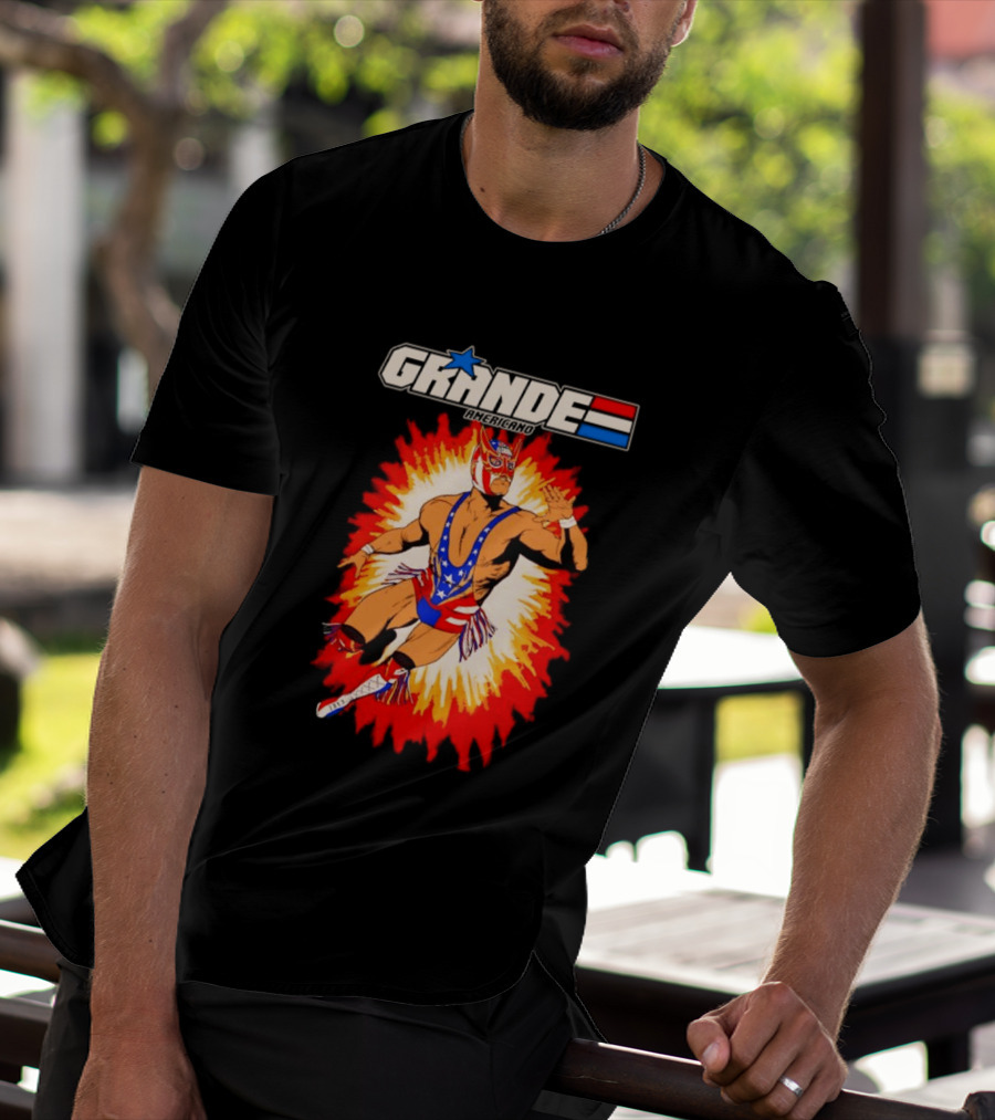 Grande Americano Luchador Wrestling Starburst T-Shirt
