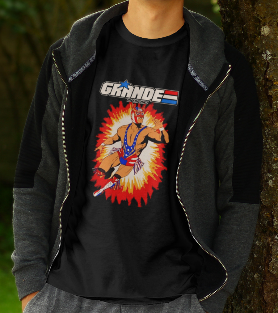 Grande Americano Luchador Wrestling Starburst T-Shirt