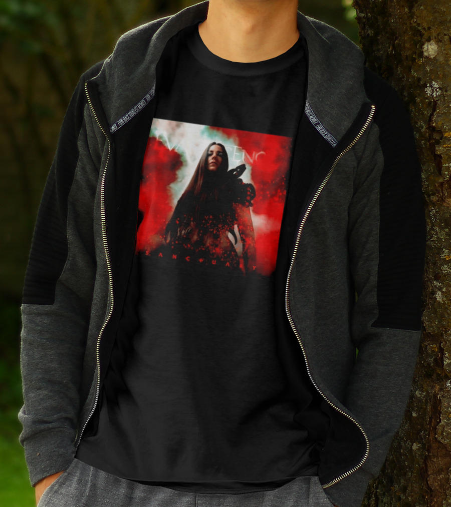 Evanescence Sanctuary Red Atmospheric Album Cover T-Shirt