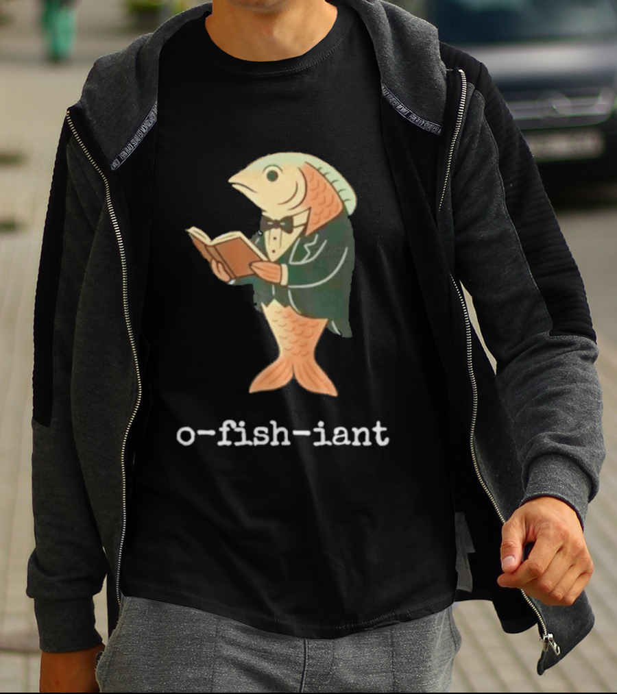 O Fish Iant Reading Fish In Tuxedo Nature Humor T-Shirt