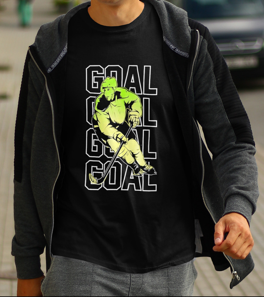 Goal Classic Black Hockey Player Energy T-Shirt