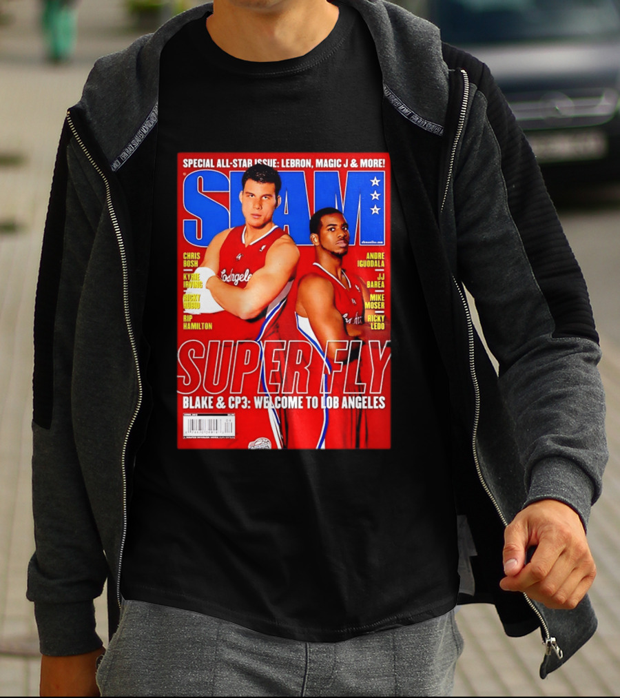 SLAM Magazine Super Fly Blake Griffin Chris Paul Welcome To Lob Angeles T-Shirt