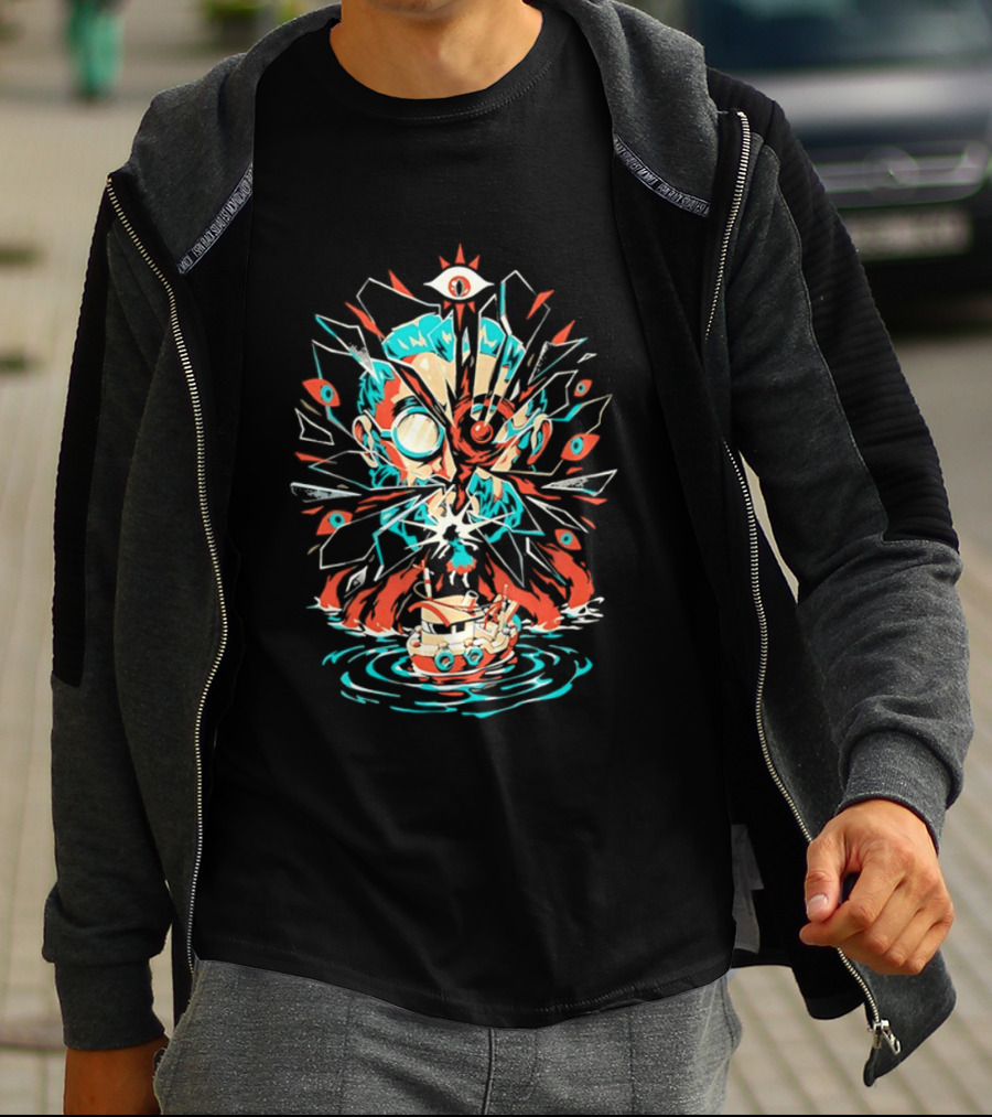 Gronkowski Brady Tampa Bay Buccaneers Lovecraft Cthulhu Surrealist T-Shirt