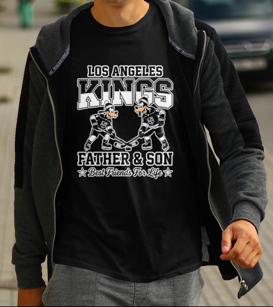 Los Angeles Kings Goofy Father And Son Best Friends For Life T-Shirt