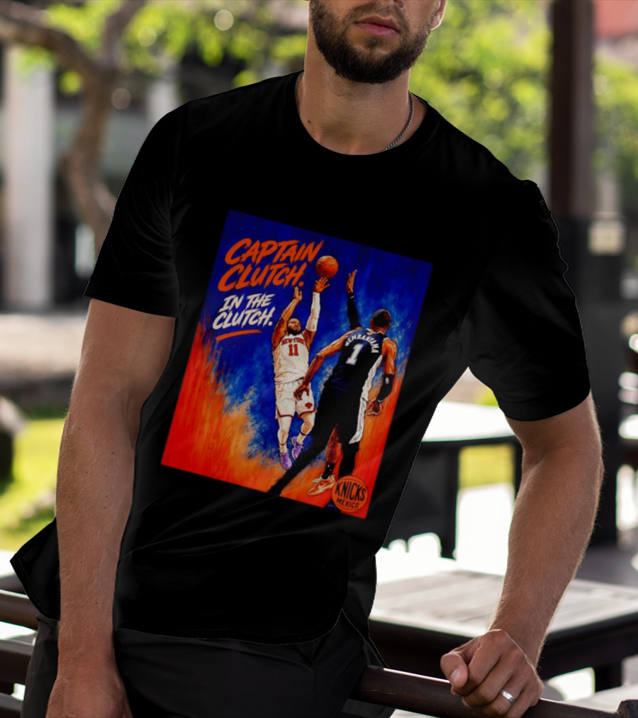 Captain Clutch Jalen Brunson Vs Victor Wembanyama Knicks Basketball Mexico T-Shirt