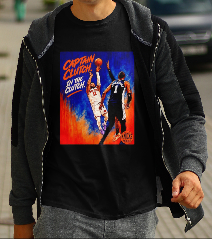 Captain Clutch Jalen Brunson Vs Victor Wembanyama Knicks Basketball Mexico T-Shirt