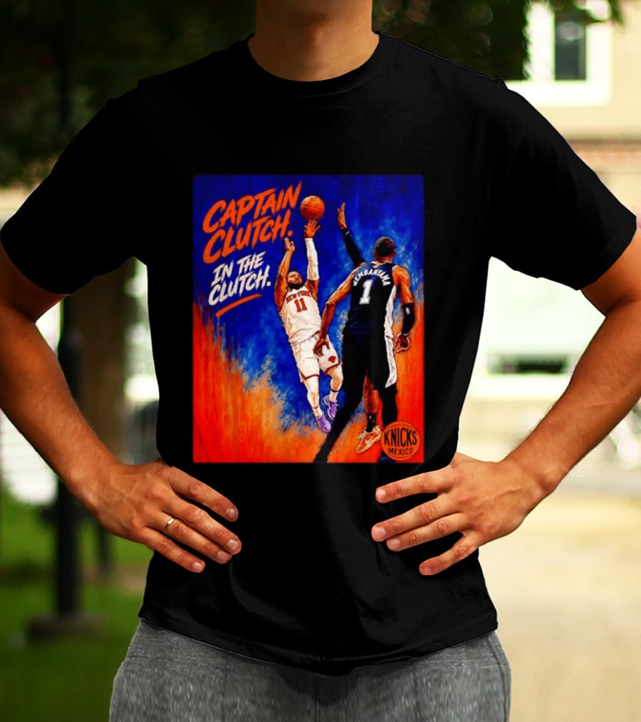 Captain Clutch Jalen Brunson Vs Victor Wembanyama Knicks Basketball Mexico T-Shirt