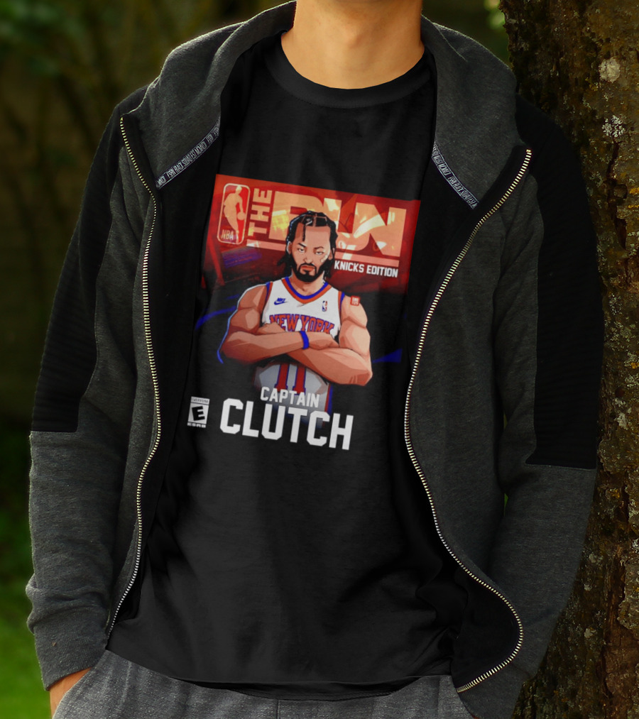 Jalen Brunson New York Knicks Edition The Run Captain Clutch NBA T-Shirt