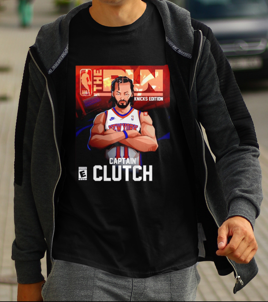 Jalen Brunson New York Knicks Edition The Run Captain Clutch NBA T-Shirt