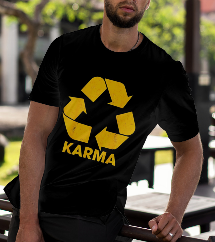 Karma Recycle Symbol Philosophy Motivational Concept T-Shirt