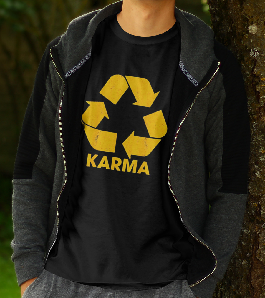 Karma Recycle Symbol Philosophy Motivational Concept T-Shirt