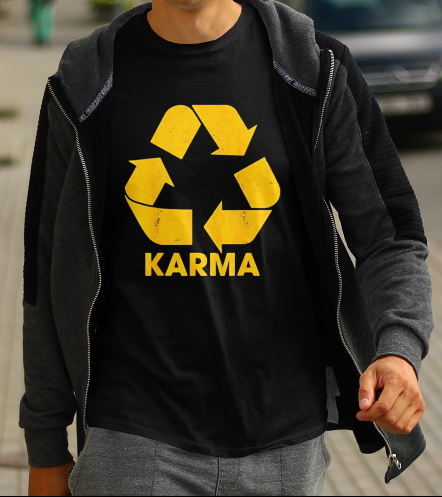 Karma Recycle Symbol Philosophy Motivational Concept T-Shirt