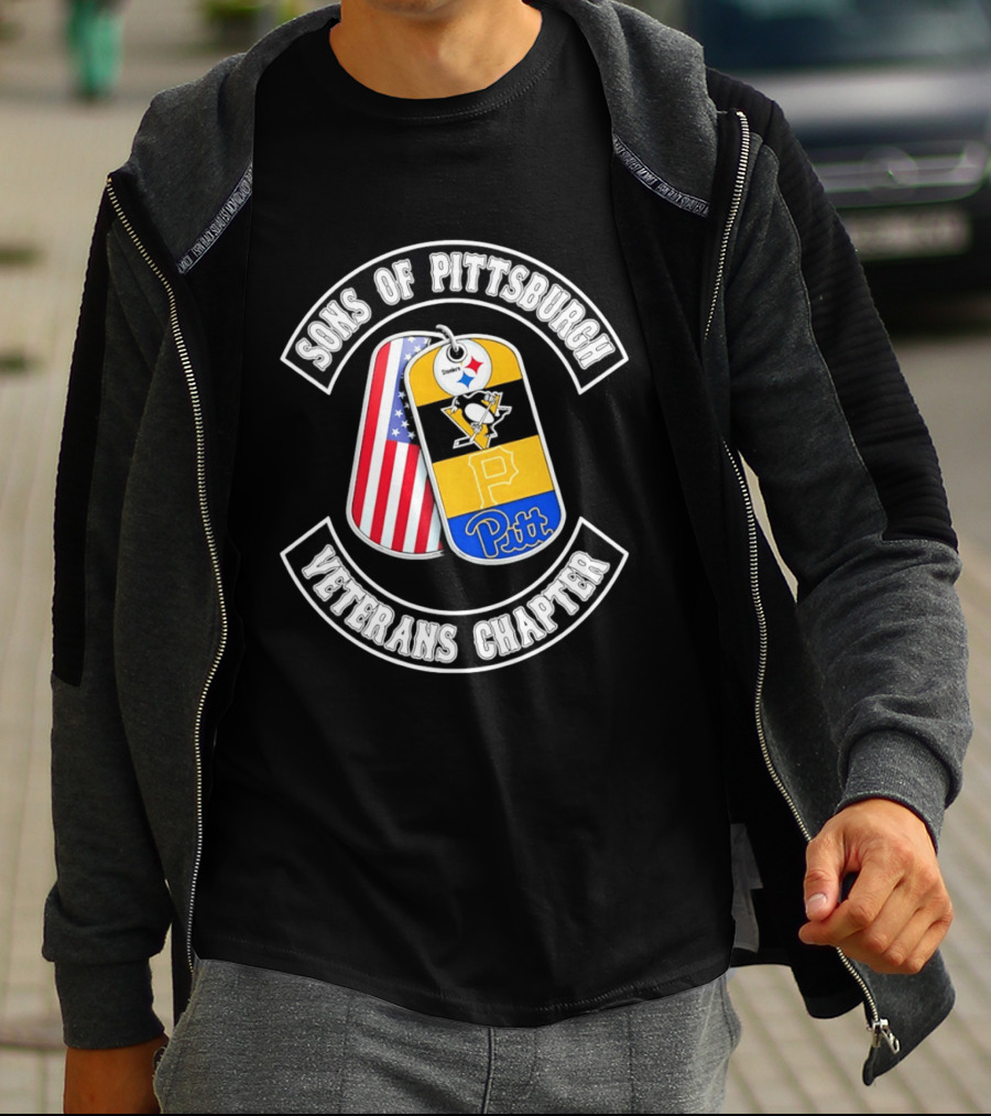 Sons Of Pittsburgh Steelers Penguins Pirates Pitt Veterans Chapter T-Shirt