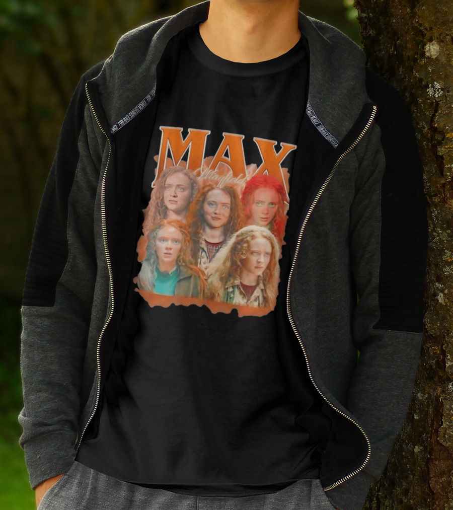 Max Mayfield Stranger Things Collage Orange Aesthetic T-Shirt