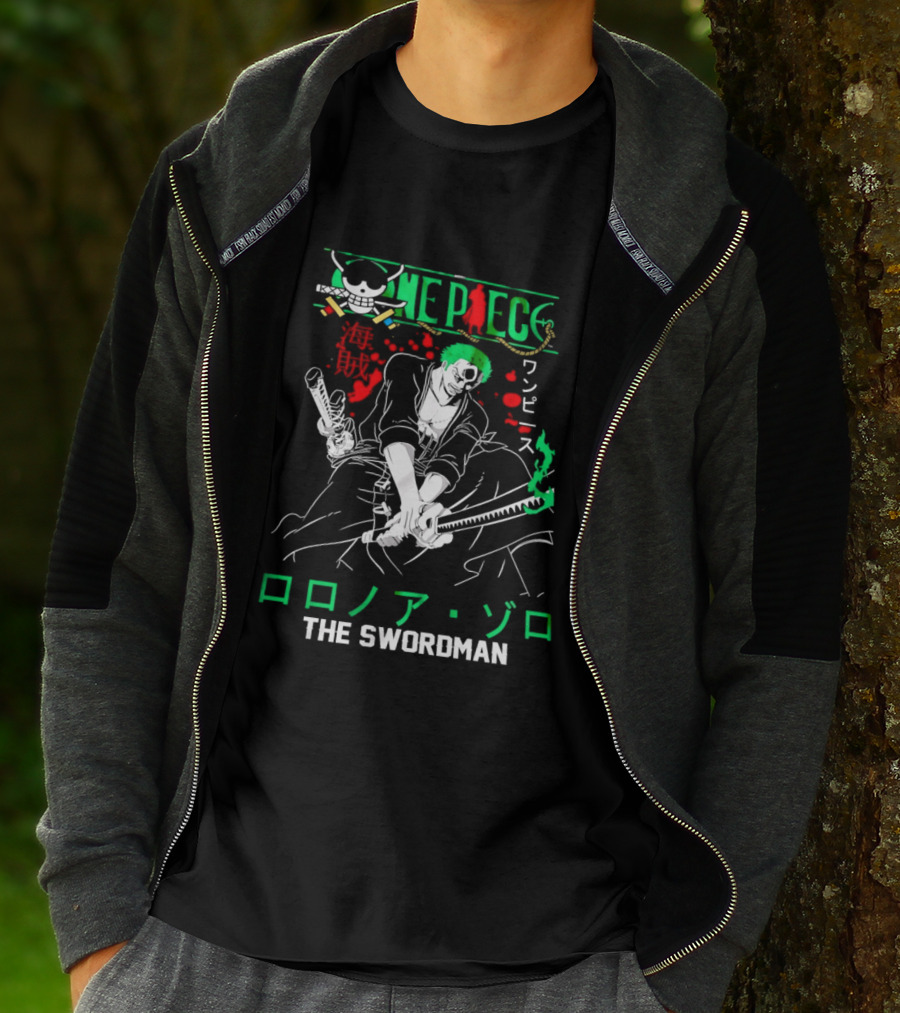 One Piece Roronoa Zoro The Swordman Classic Anime Manga T-Shirt