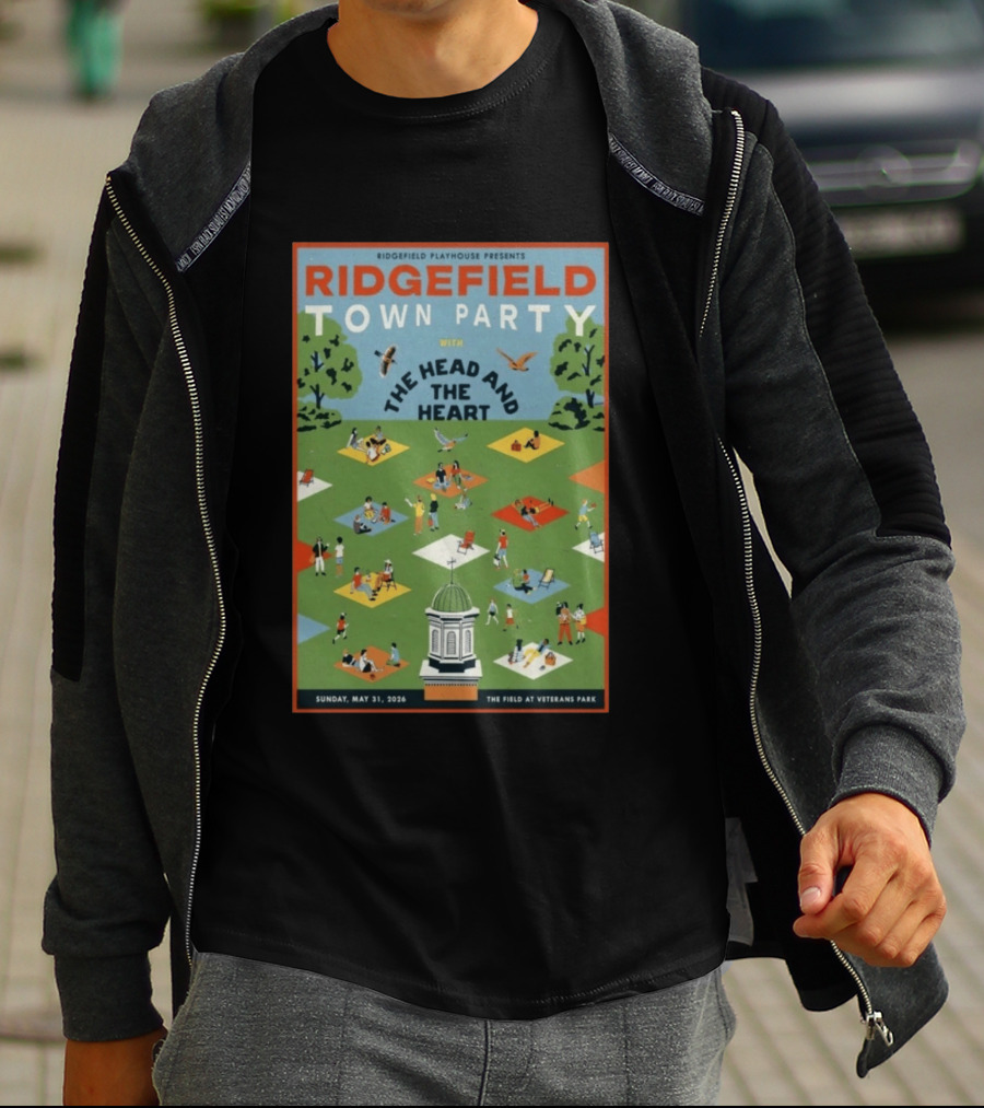 Ridgefield Town Party With The Head And The Heart May 31 2026 At The Field At Veterans Park T-Shirt