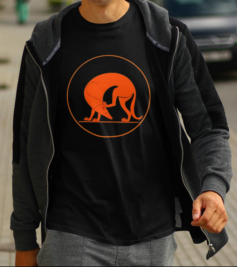 Tondo Hound Orange Circle Canine T-Shirt