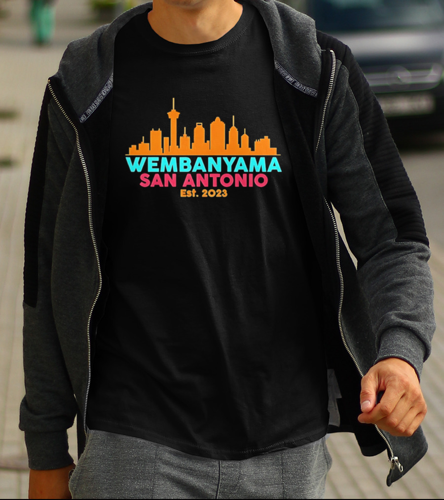 Wembanyama San Antonio Skyline Est. 2023 T-Shirt