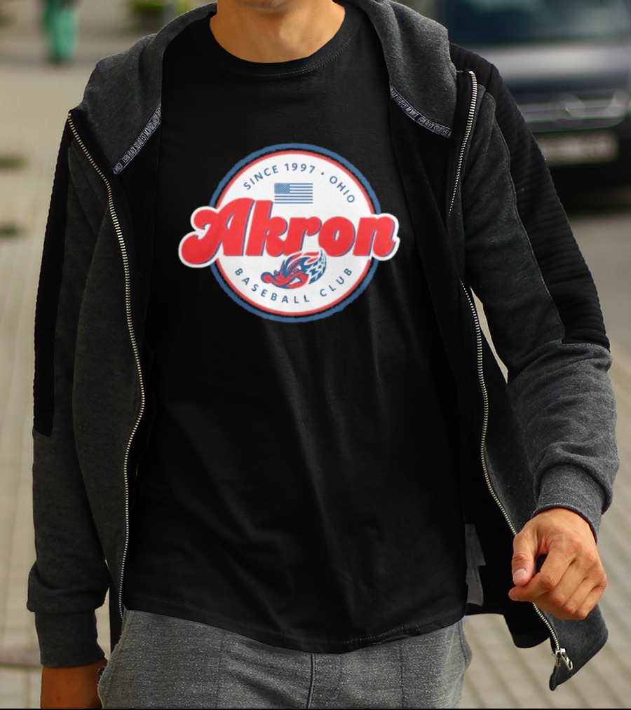 Since 1997 Akron Ohio Baseball Club USA Flag T-Shirt