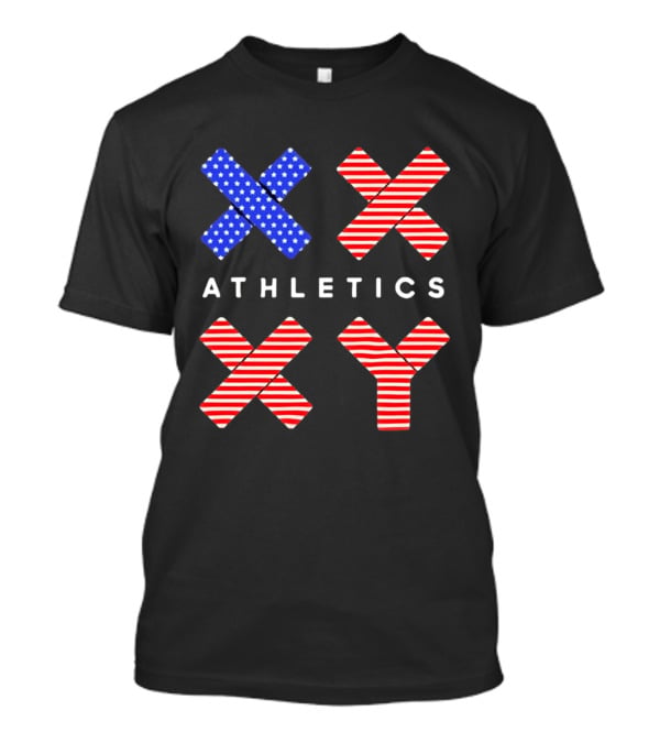 Athletics USA Flag Patterned XX XY T-Shirt