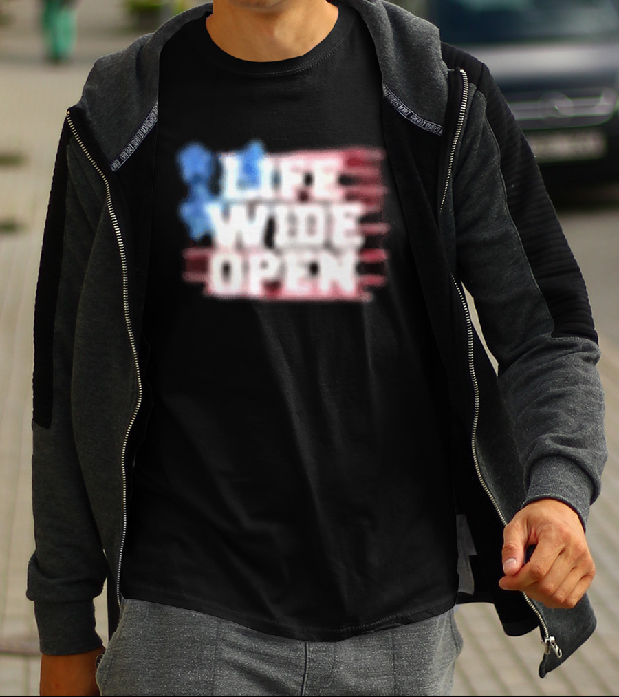 Cboystv Life Wide Open Patriotic Stars T-Shirt