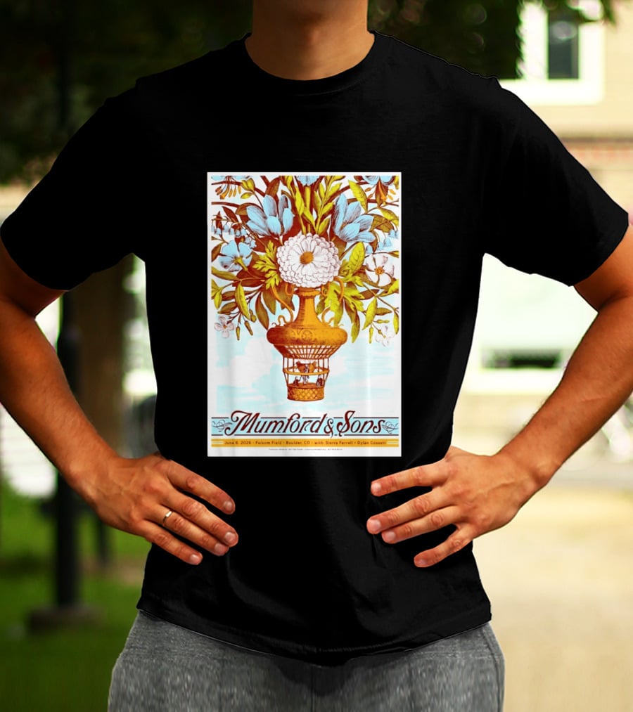 Mumford And Sons Folsom Field Boulder CO June 6 2026 Sierra Ferrell Dylan Gossett Concert T-Shirt