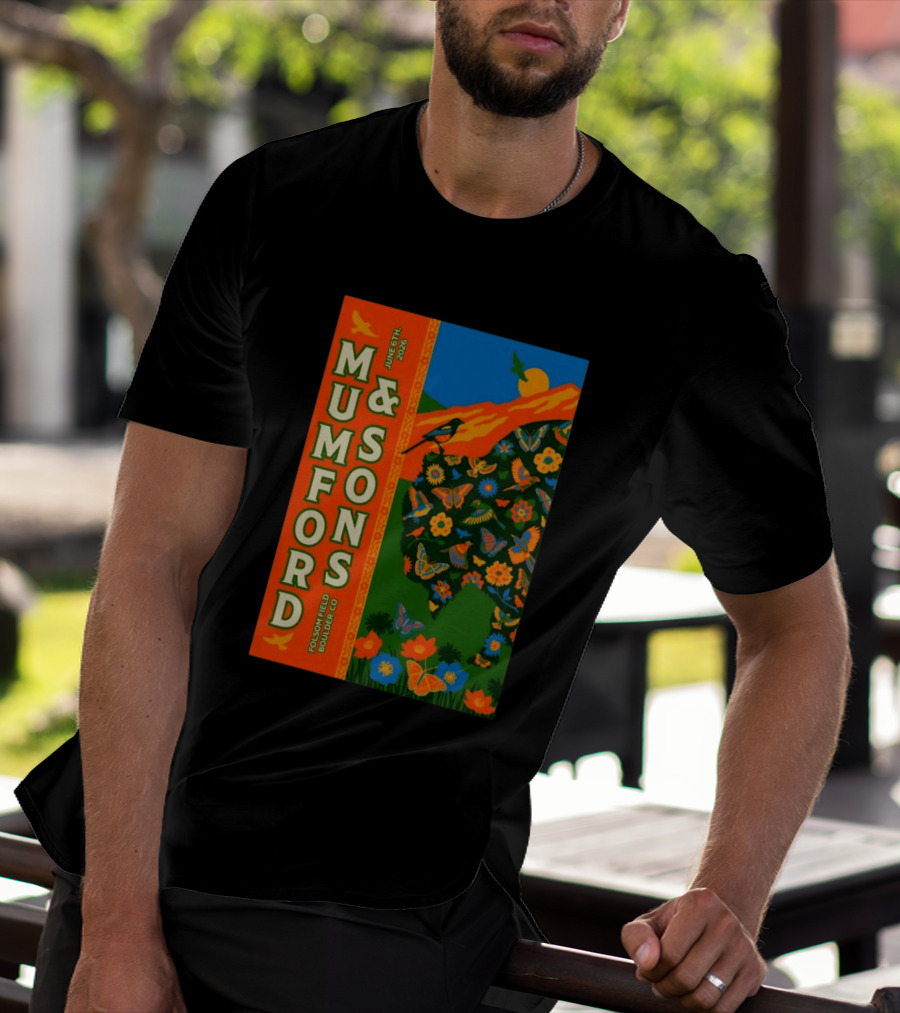 Mumford And Sons June 6 2026 Folsom Field Boulder CO Butterflies And Nature T-Shirt