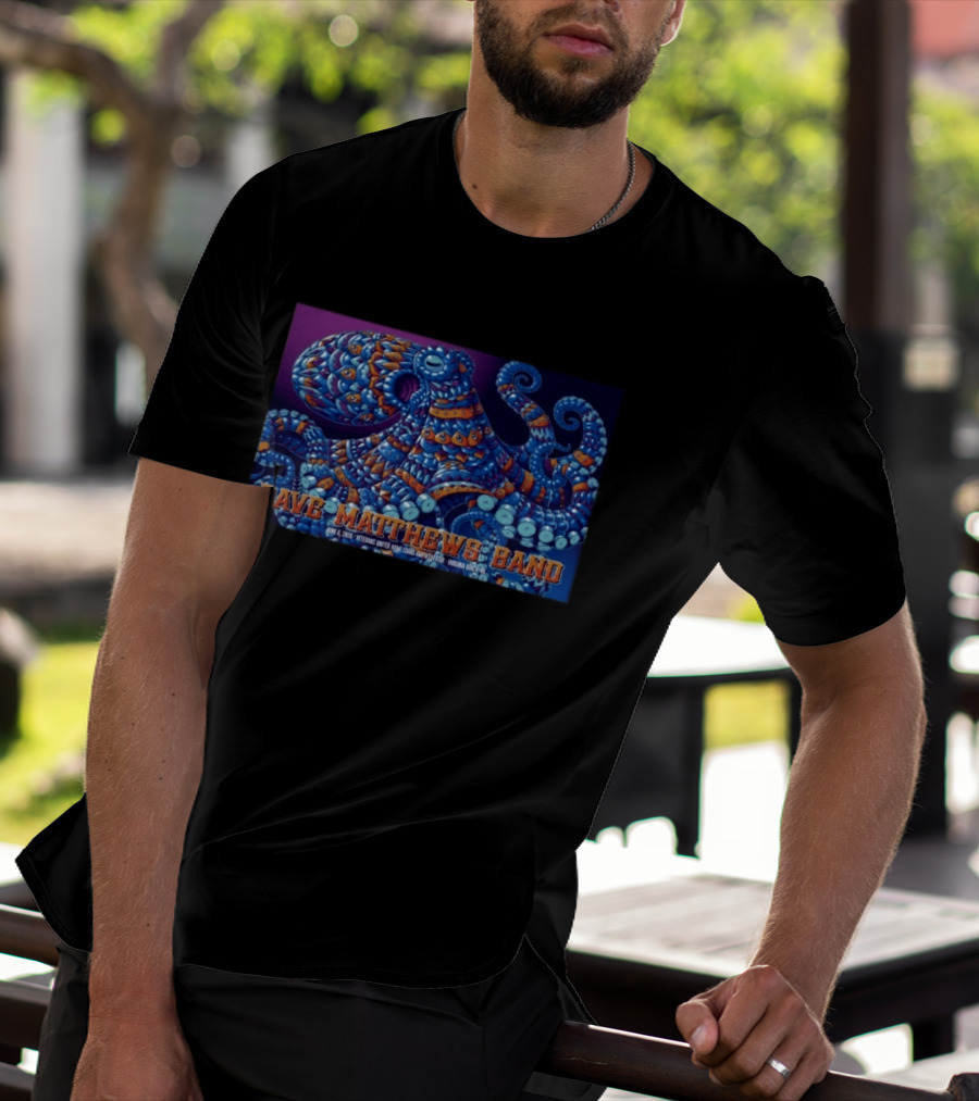 Dave Matthews Band Veterans United Home Loans Amphitheater June 6 2026 Virginia Beach Octopus T-Shirt