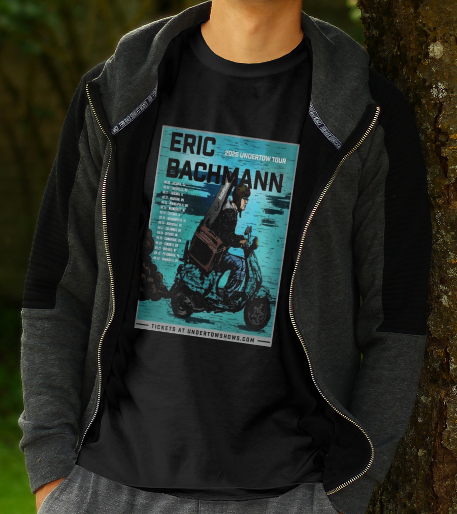 Eric Bachmann 2026 Undertow Tour With Dates And Cities T-Shirt