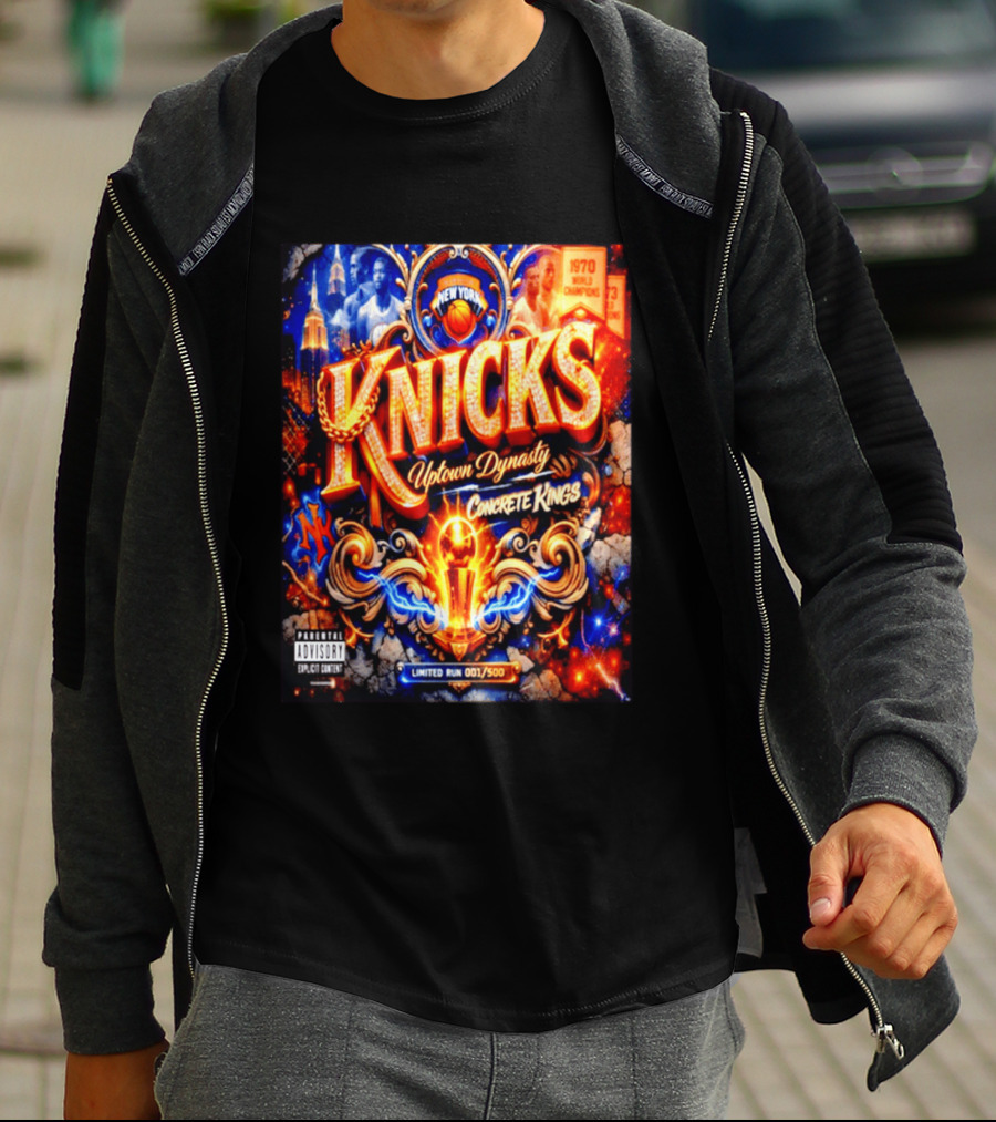 New York Knicks Uptown Dynasty Concrete Kings 1970 World Champions Limited Run T-Shirt