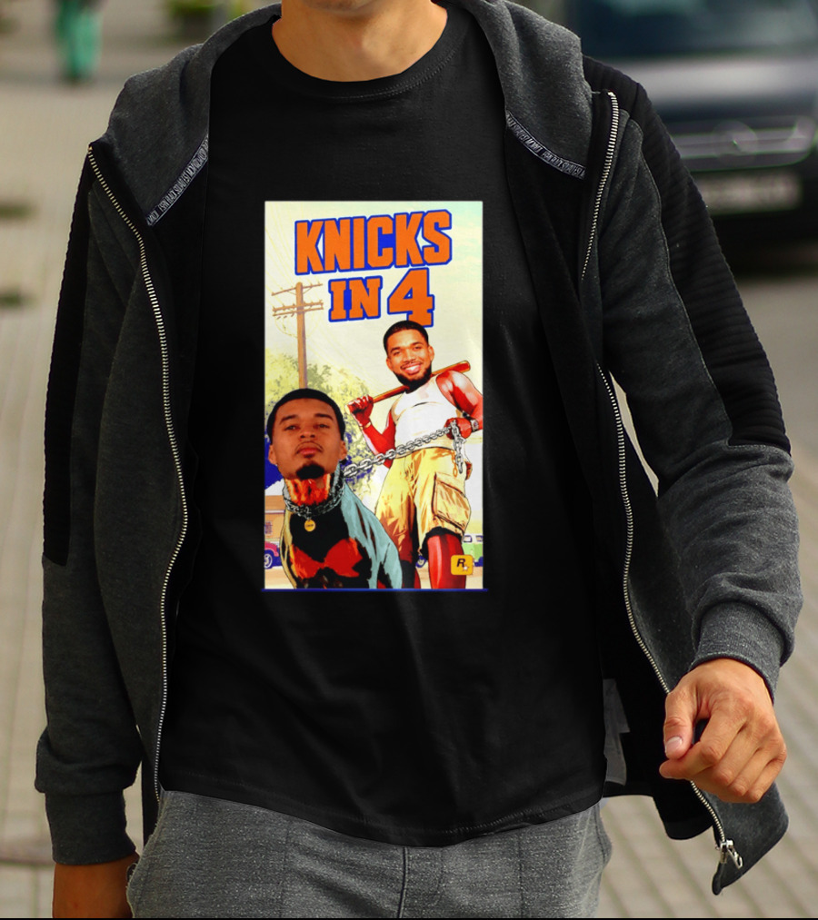 New York Knicks Knicks In 4 GTA V Meme San Antonio Spurs T-Shirt